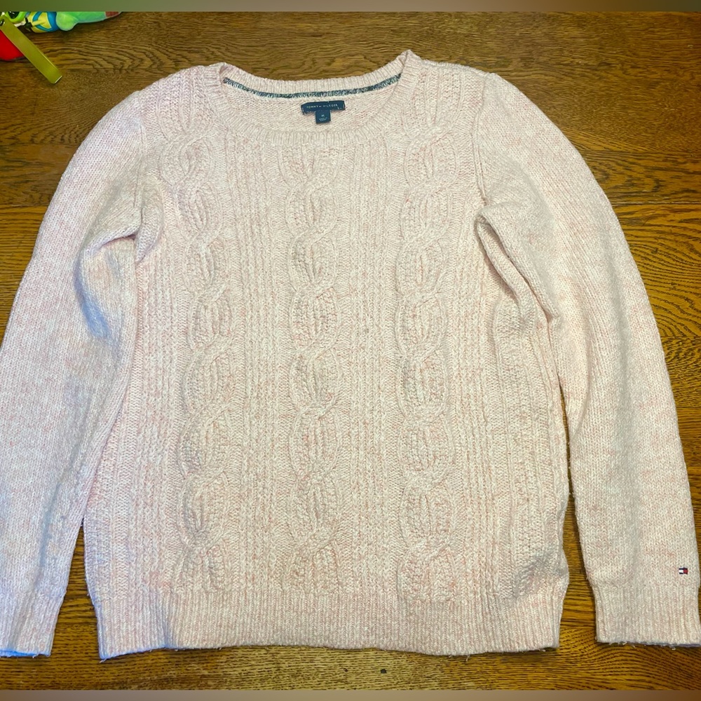 Tommy Hilfiger Women's Cable Knit Sweater - Classic Pink - Size M